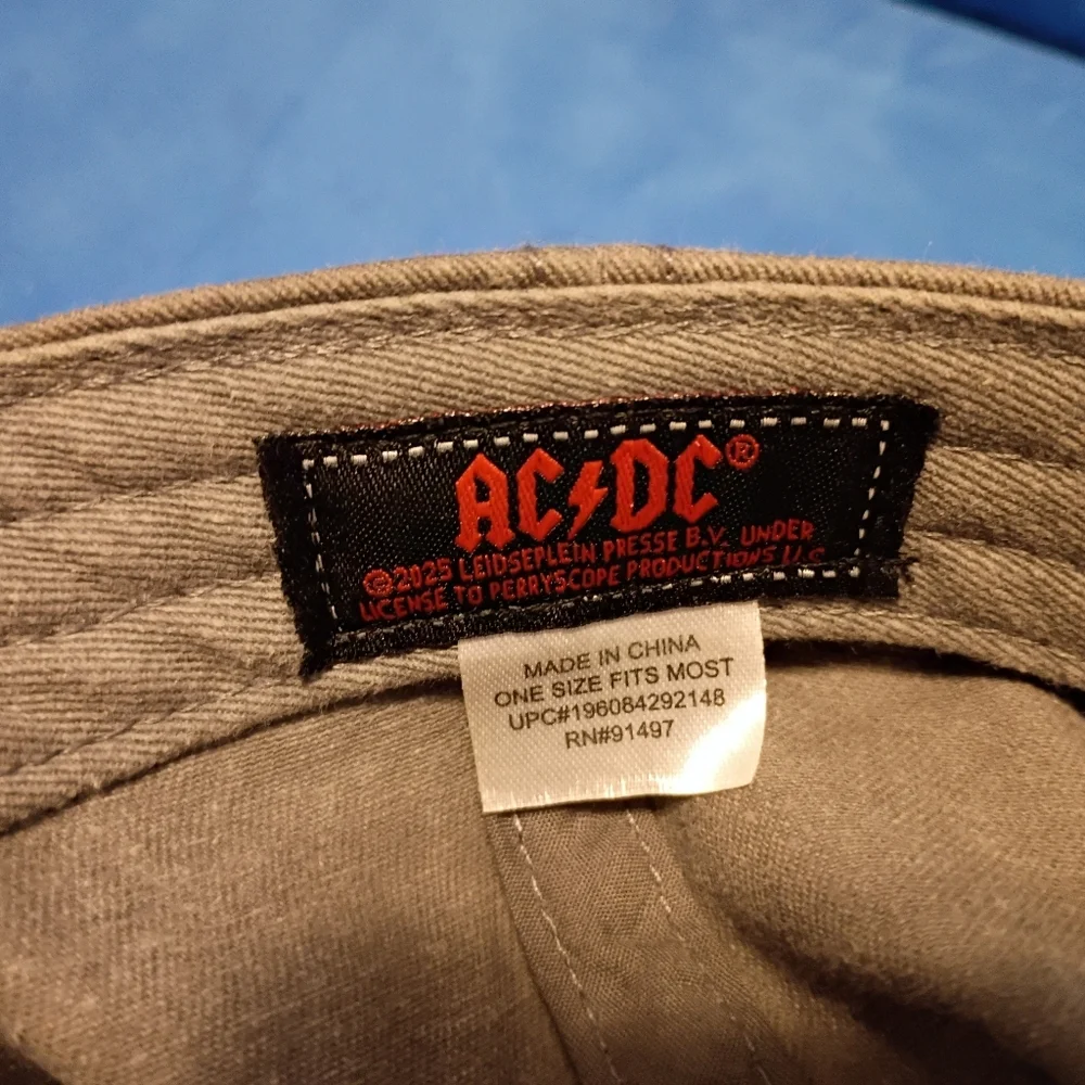 AC/DC Denim Baseball Hat. Strap Back. - Picture 3 of 4
